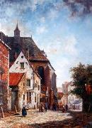 European city landscape, street landsacpe, construction, frontstore, building and architecture. 178 unknow artist